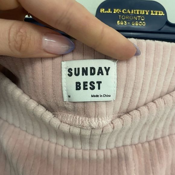 Sunday Best Otis Flared Velour‎ Pink Pant - Picture 6 of 10